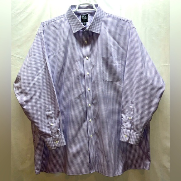 Jos. A. Bank Other - Men’s Jos. A. Bank Traveler Long Sleeve 100% Cotton Shirt Purple Plaid 19 / 35